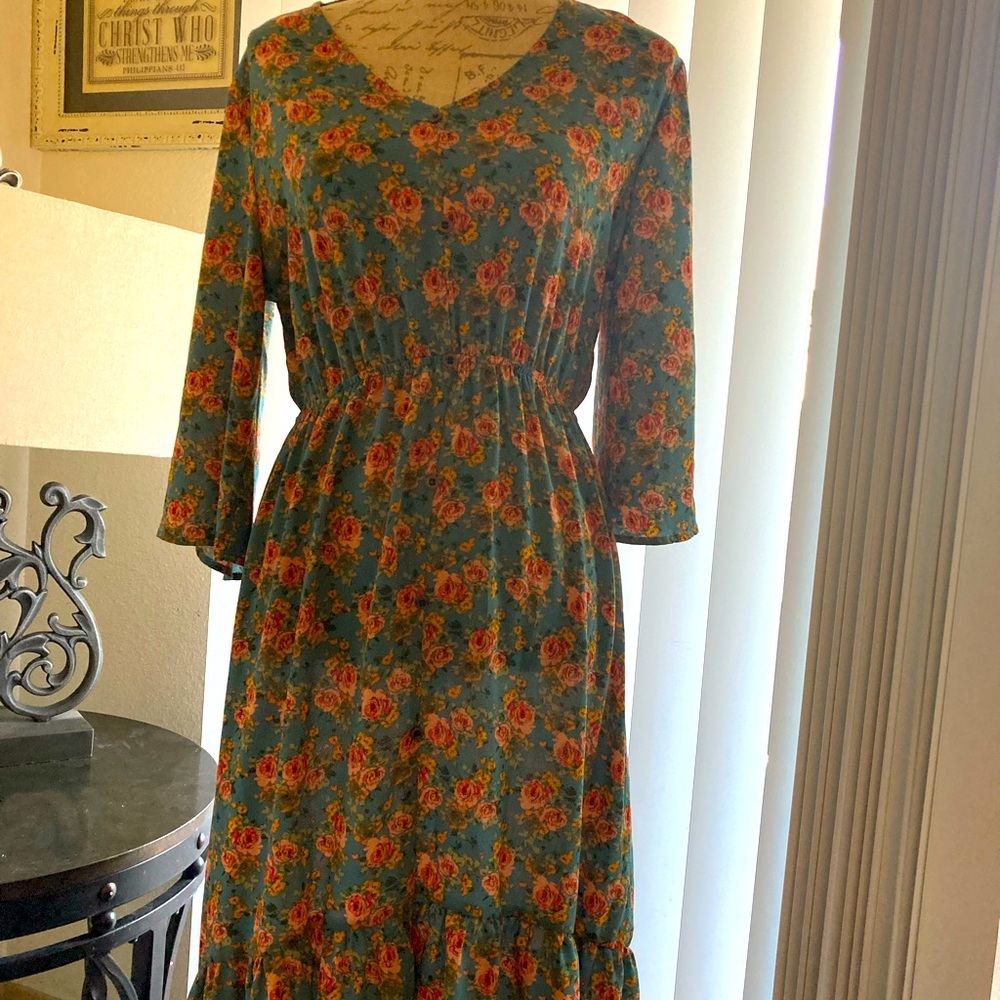 Lapis floral dress